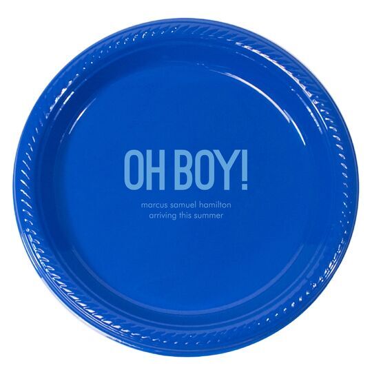 Bold Oh Boy Plastic Plates